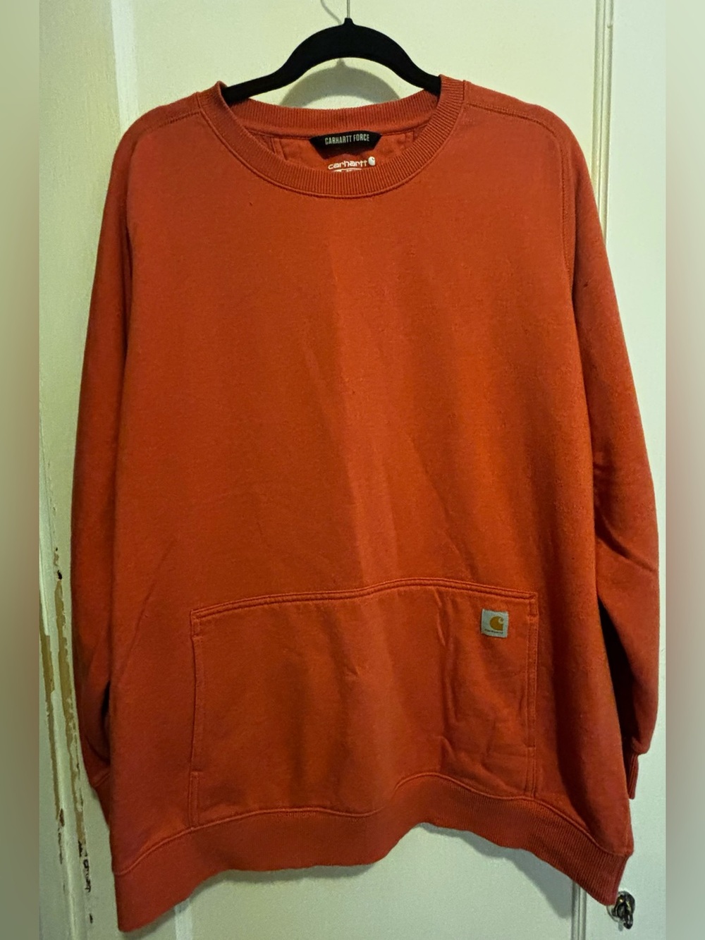 Carhartt Force Relaxed Fit Fleece Sweatshirt Men’s XXL Burnt Orange Pullover